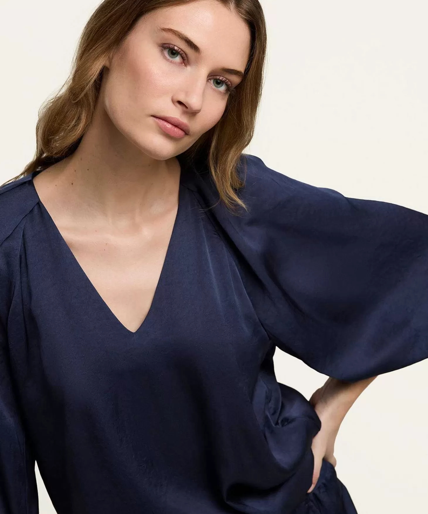 Summum Silky Blouse V-Hals Store