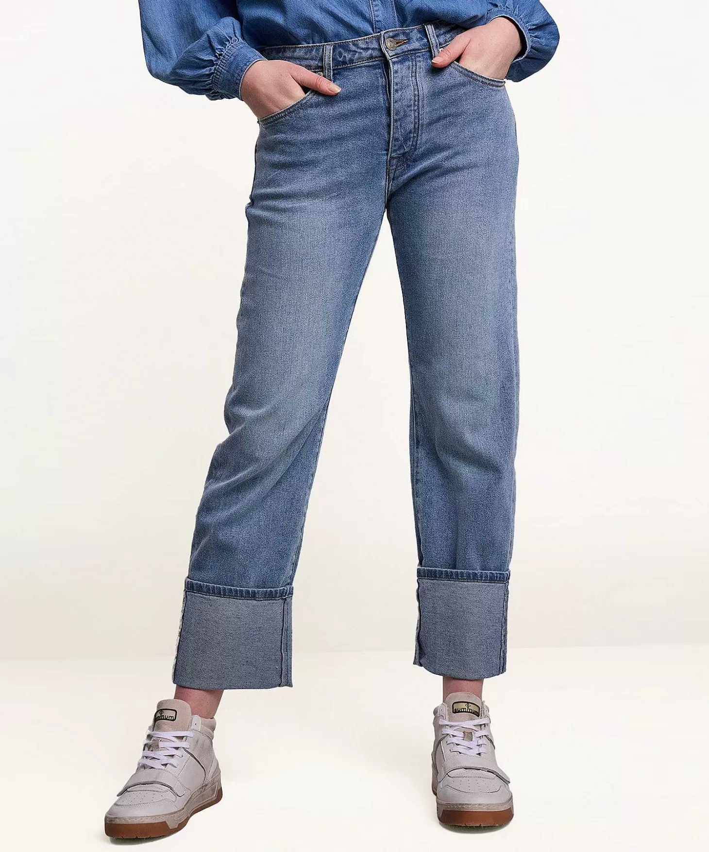 Summum Straight Jeans Met Omslag Sarin Clearance