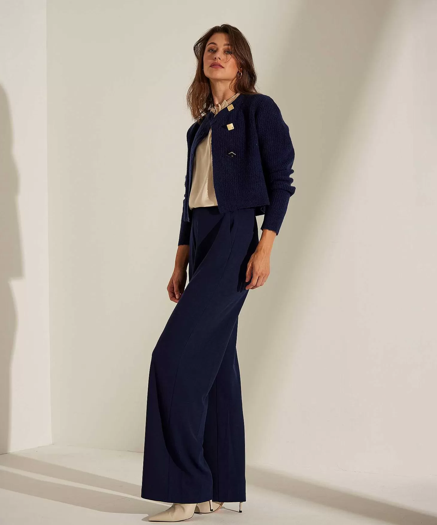 Swing Wide Leg Broek Crepe Clearance