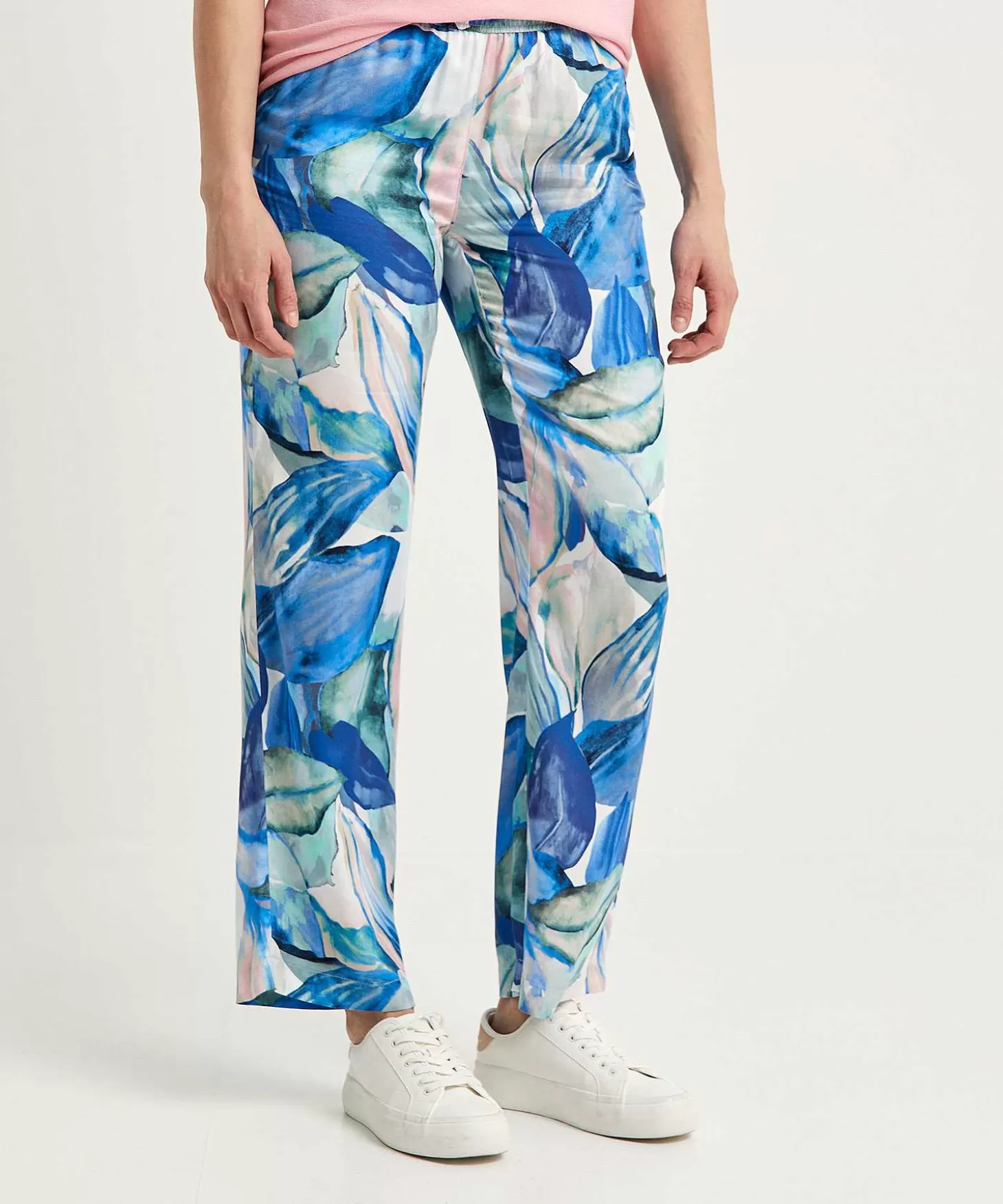 TONI Silky Palazzo Broek Leaves Summer Best