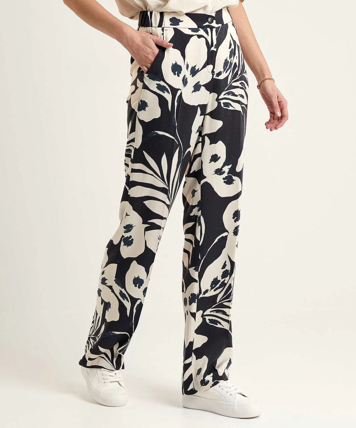 TONI Wide Leg Broek Bloemenprint Luisa Beauty Online