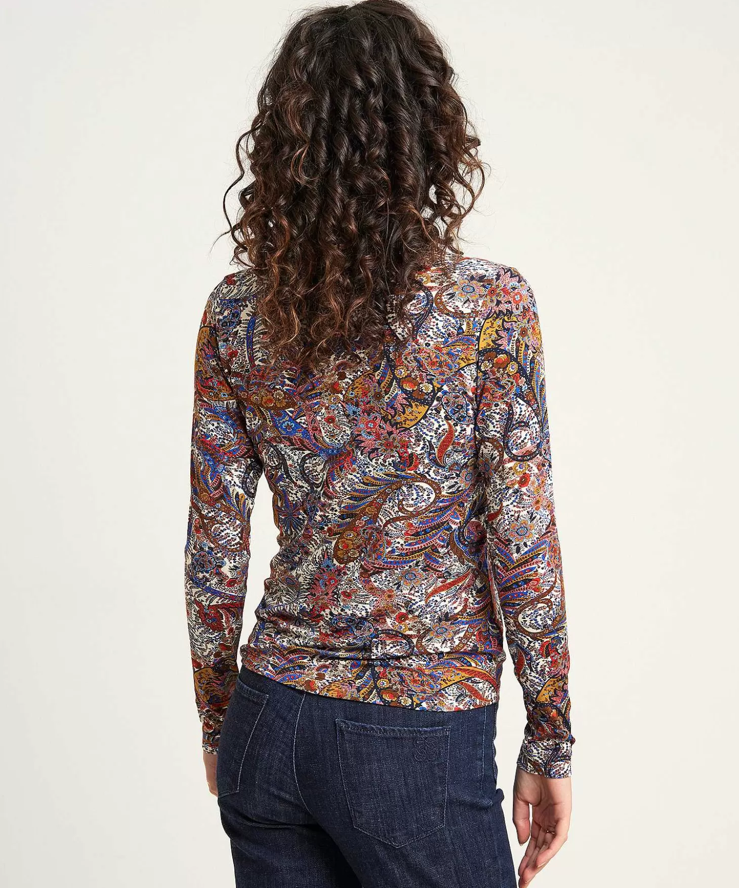 * Tricot Blouse Paisleyprint Cheap