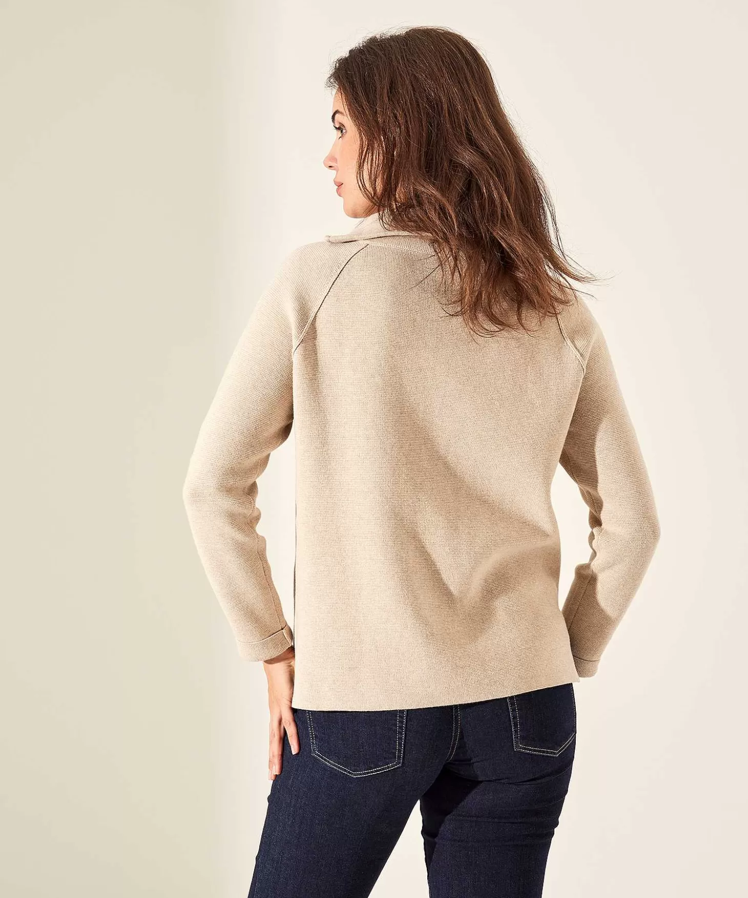 * Trui Asymmetrische Rits Punta Knit Outlet