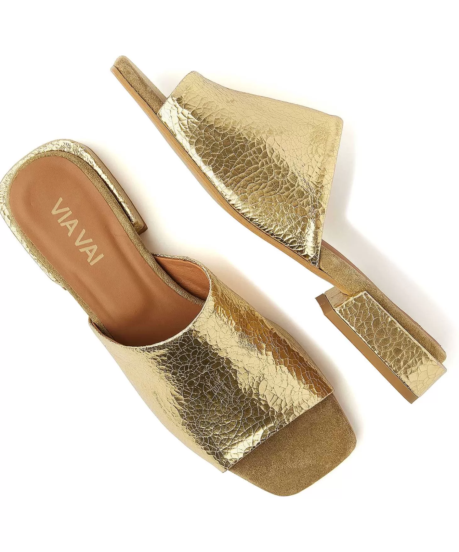 VIA VAI Metallic Slipper Gigi Luna Outlet